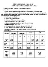 Giáo án Vật lý Lớp 9 - Tiết 70 Kiểm tra học kỳ II - Năm học 2018-2019 - Trường THCS Đình Xuyên